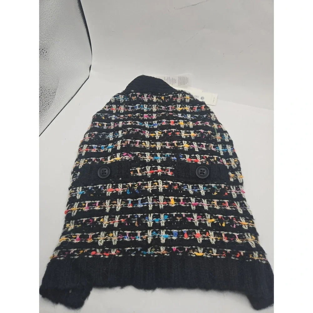 Bloomingdale's Aqua Dog Sweater Black Multi - Size Med MRSP $58 *NEW*